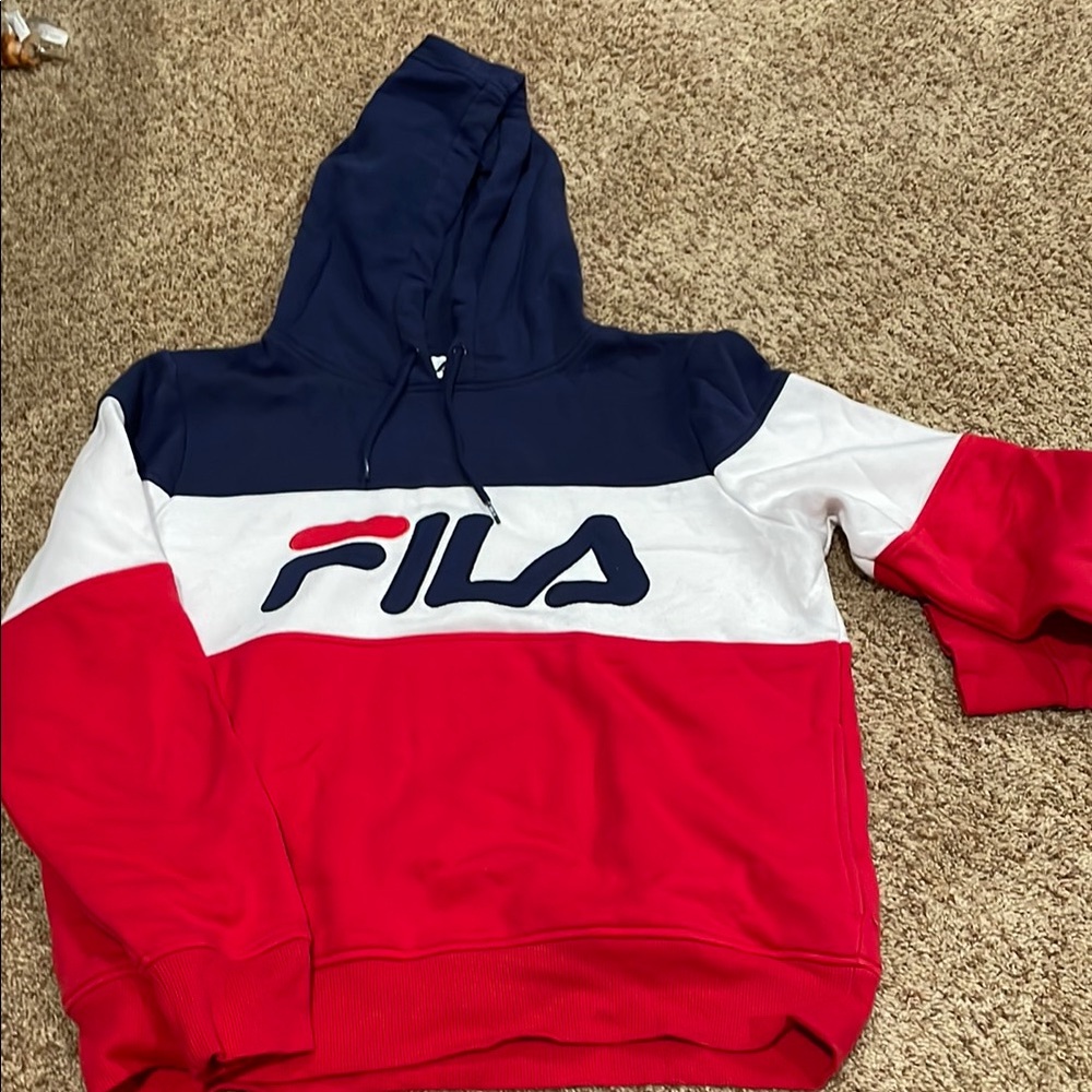 Fila Red, White, and Blue Hoodie